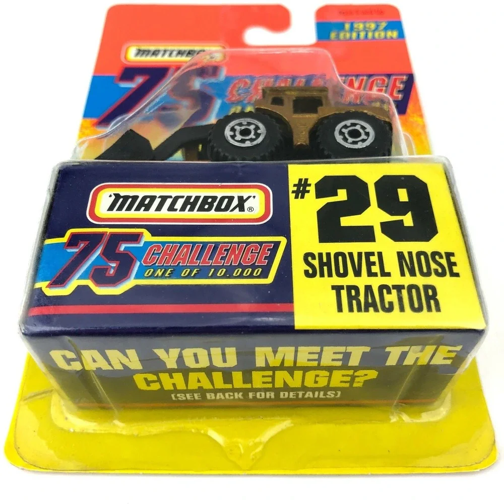 Matchbox 75 Challenge Shovel Nose Tractor Front Loader Gold Die Cast 1/64 Scale‎